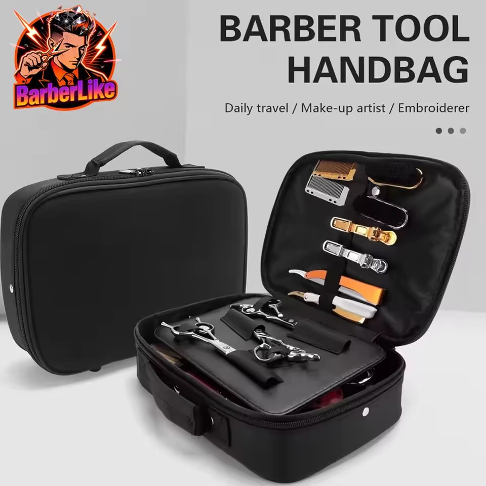 Bolsa de Armazenamento para Ferramentas de Salão de Beleza, Estojo para Tesouras, Maleta Portátil para Maquiagem, Bolsa Organizadora para Produtos de Beleza e Cabelo