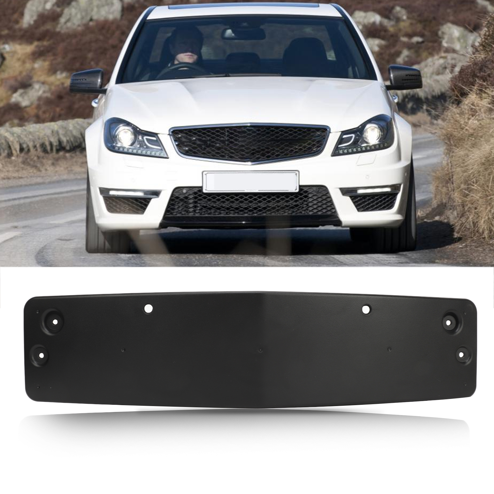 Soporte de matrícula para parachoques delantero de coche, 204, 880, 13, 44, para mercedes-benz Clase C, W204, AMG, C63, 2011, 2012, 2013, 2014