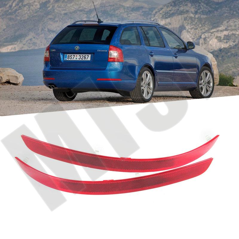 Couvercle de réflecteurs de pare-chocs arrière, feux Stop, feux d'avertissement automobiles, pour Skoda Octavia RS 2010 – 2014 1Z 0945105   1Z 0945106