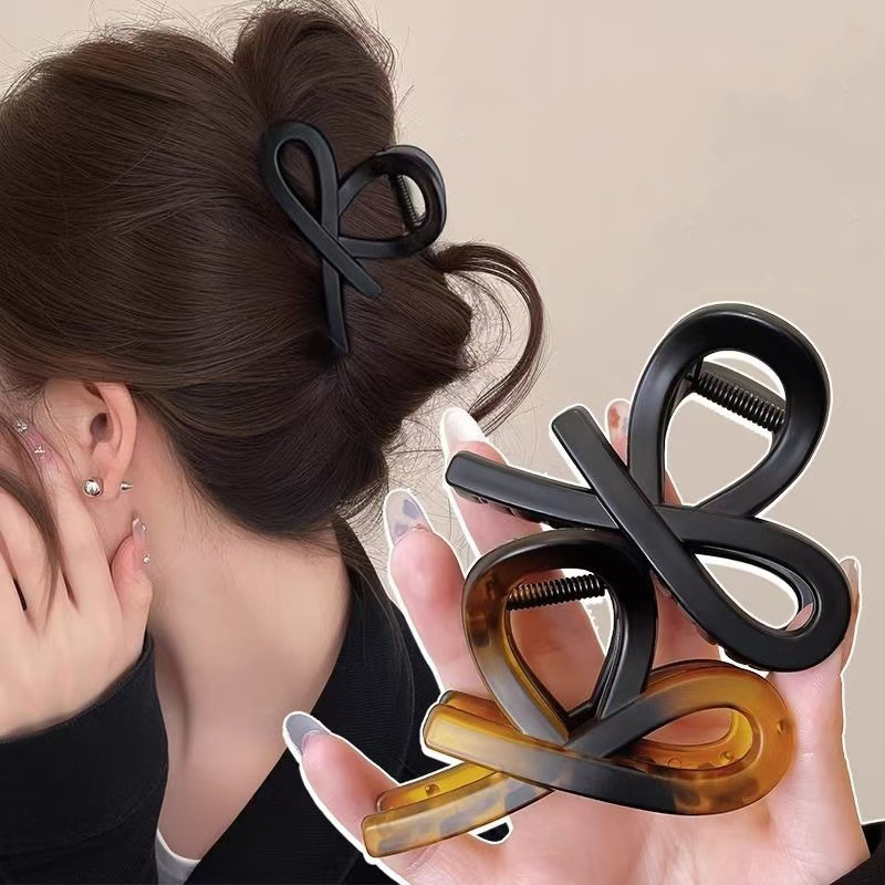 Simpele strik haarclip, Koreaanse stijl, nieuwe luxe half-opgestoken haarclip, veelzijdige haarklem voor dagelijks gebruik.