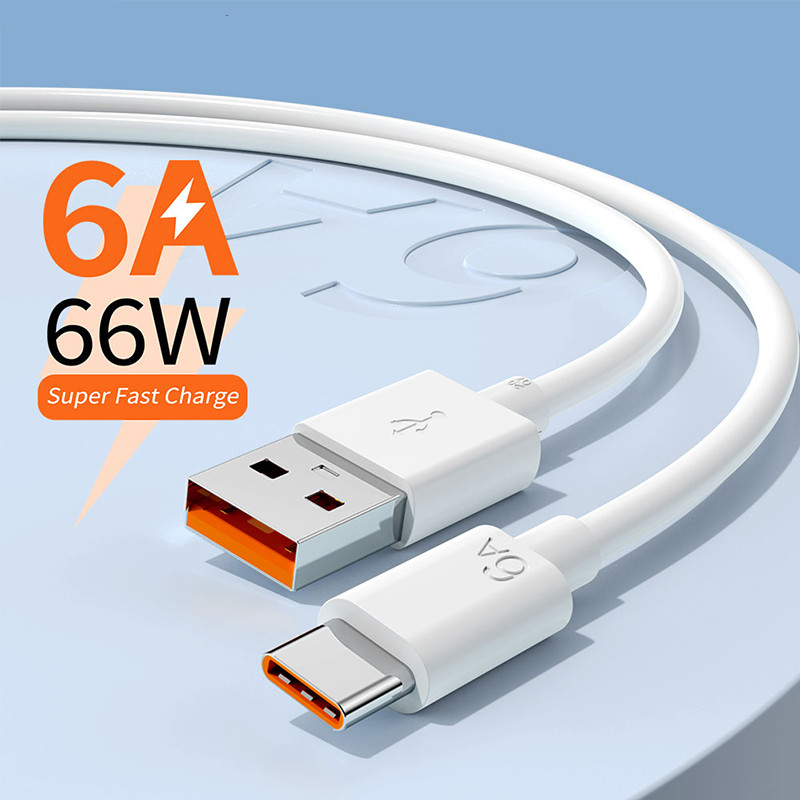 100W 6A USB Type C Super Fast Charging Cable Mobile Phone Charger Data Cord For Xiaomi Samsung Huawei USB C Quick Charge Cable