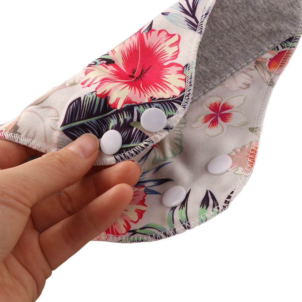 5Pcs Graphene Reusable Sanitary Pads Leak Proof Fast Absorbent Menstrual Cloth Pads Anti-Slip Soft Panty Liner Lady Care