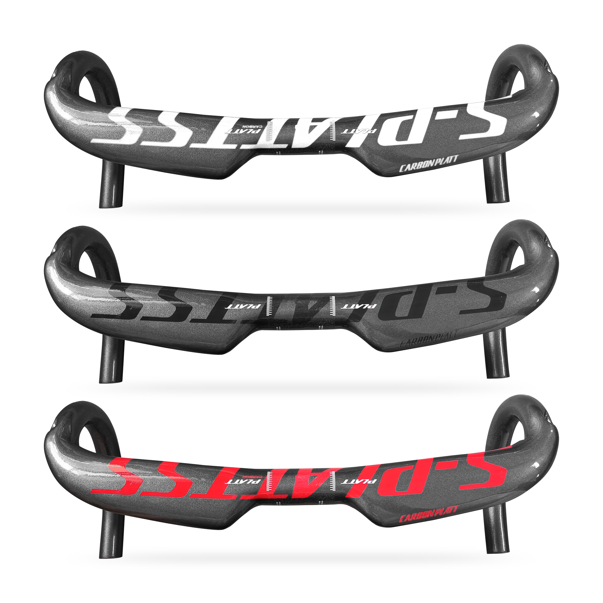 Guidon de vélo de route en carbone 400/420/440mm, finition brillante, passage des câbles interne, accessoires de vélo