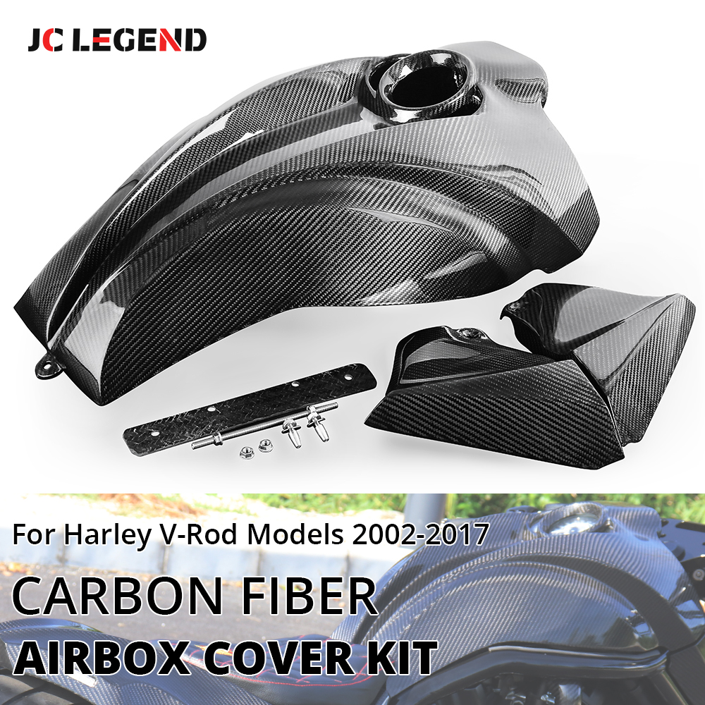 Koolstofvezel Luchtkast Airbox Cover Kuip Kit Voor Harley V-Rod Staaf Vrsc Nachtstaaf Vrscx Muscle Vrscf Vrscw Vrsca Vrsca 2002-2017
