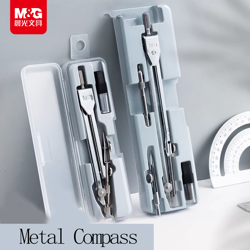 M&G Kompass-Zeichenwerkzeug, geometrischer Winkelmesser aus Metall, technisches Winkelmesser-Zeichenwerkzeug, geeignet für Studenten und Tischler