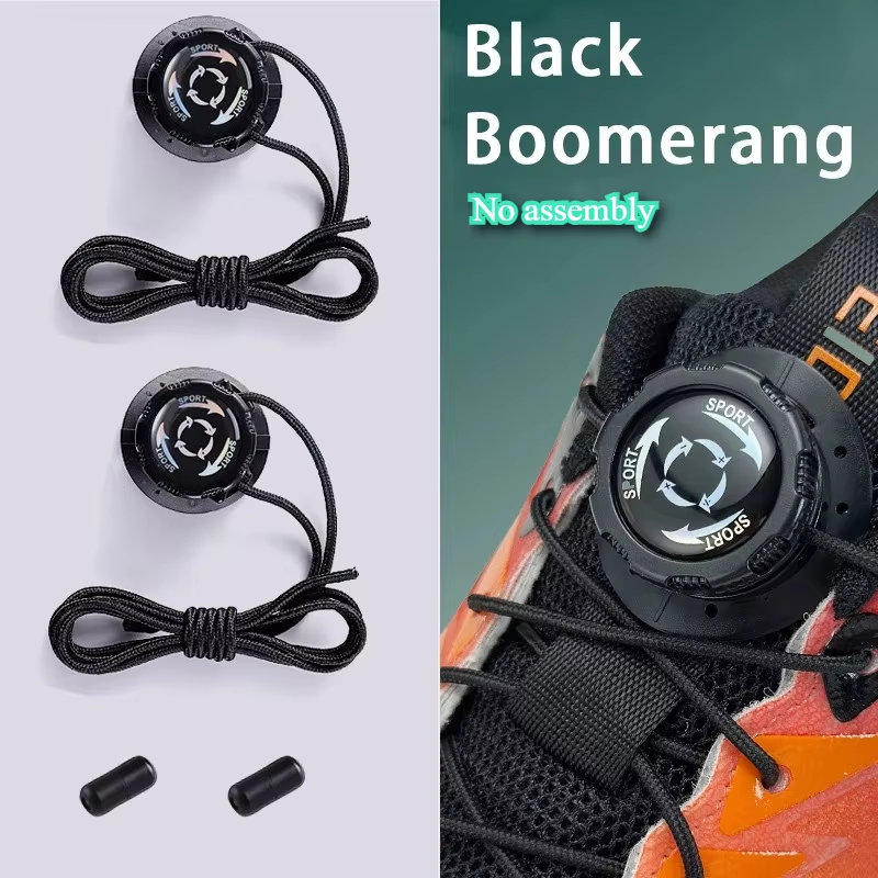 6pcs Set/1 Pair No-Tie Shoe Locks - Rotating Buckles for Sports and Outdoor Shoes - Unisex Quick-Adjust Design - Pre-Installed