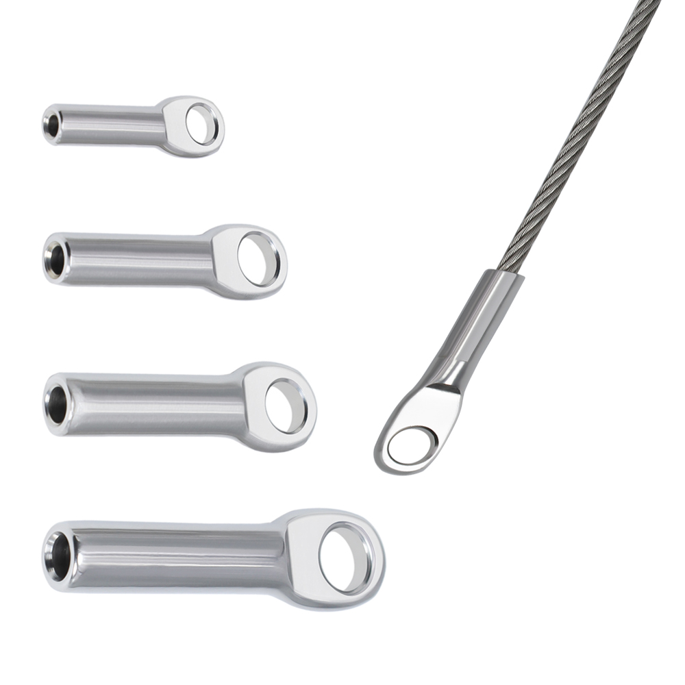Clip de prensado tipo ojo de acero inoxidable 304 de 1,5-6mm, clip de conexión de cable, terminal de prensado M4/M5/M6/M8/M10