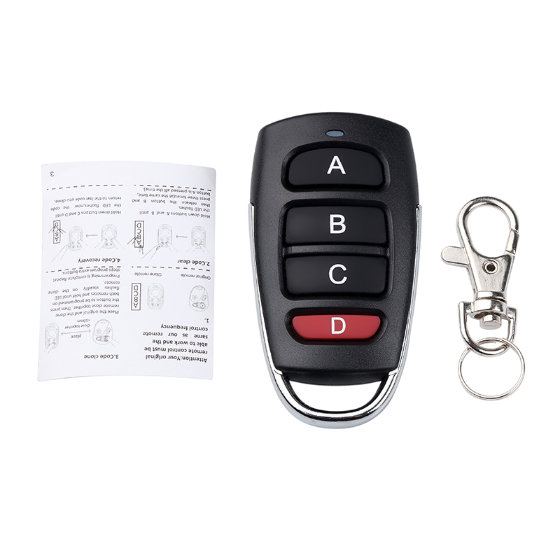 KEBIDU 433Mhz Chép Điều Khiển Từ Xa Tự Động 4 Channe Mã Nhà Để Xe Cổng Cửa Nhà Để Xe Điều Khiển Cửa Duplicator Cổng Thông Tin Điện Tử Điều Khiển Từ Xa móc Chìa Khóa