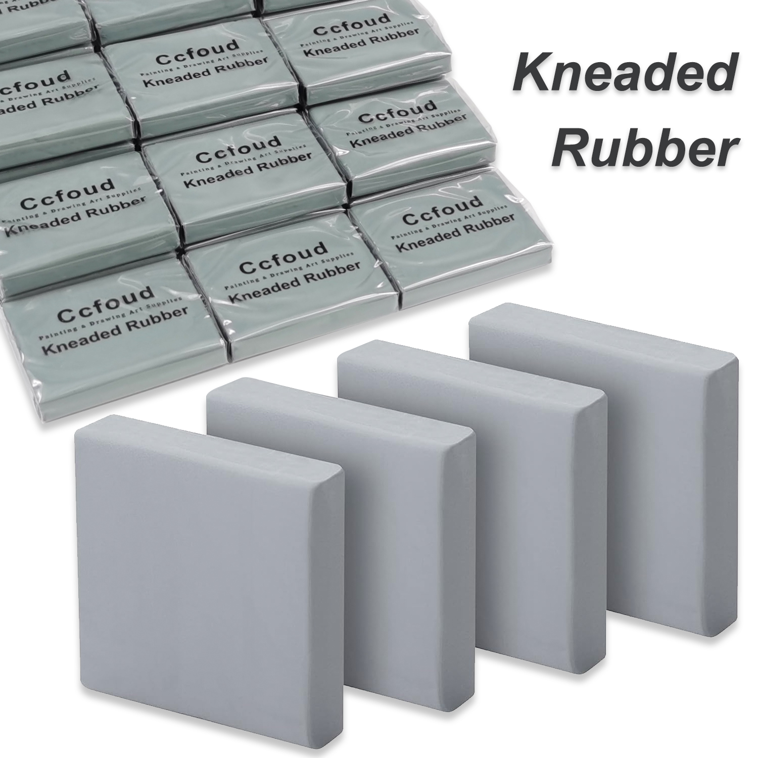 3/6/10/20/36pcs Grijs Plasticiteit Gummen Gekneed Rubber voor Blend, Hoogtepunt, Schaduw, Glad, Schetsen, Tekening voor Volwassenen