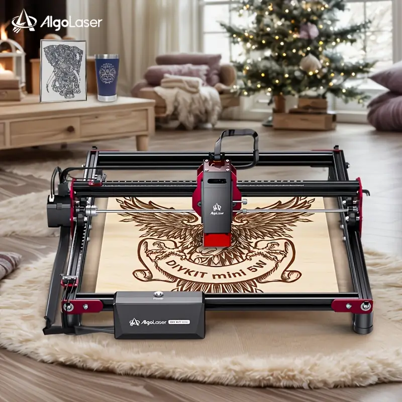 ALGO Laser Engraving Cutting Machine CNC Roller Rotary DIY Printer Graving Tool Powerful Woodworking Metal Wood Leather Acrylic