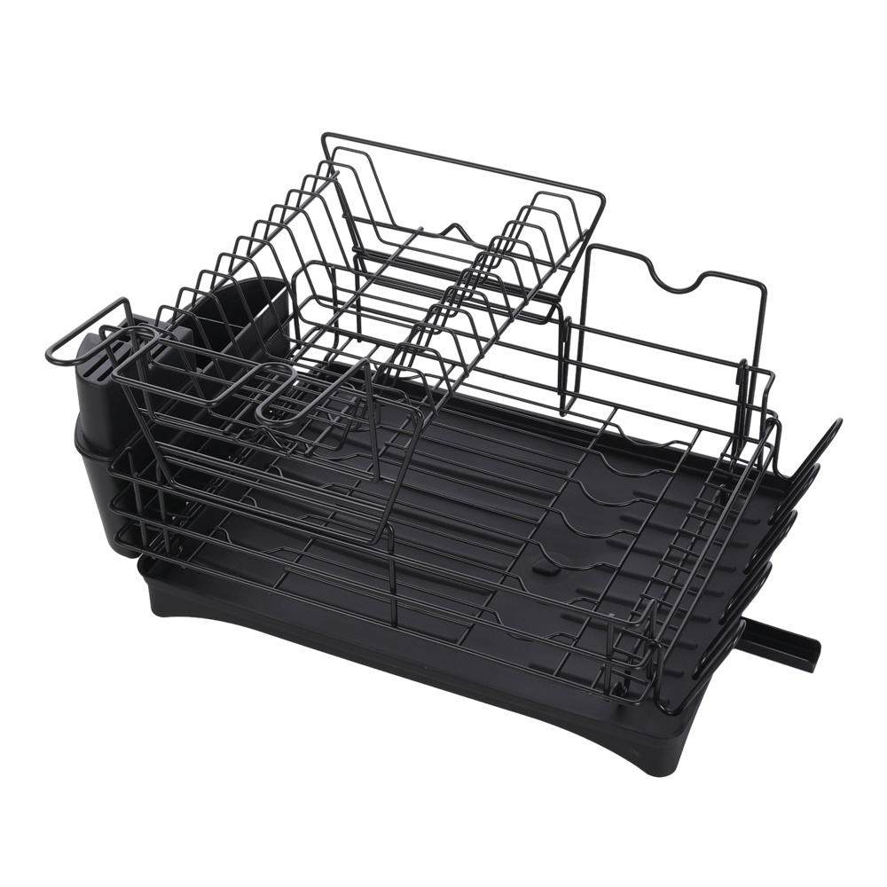 Escurridor de platos desmontable multifuncional de 2 niveles