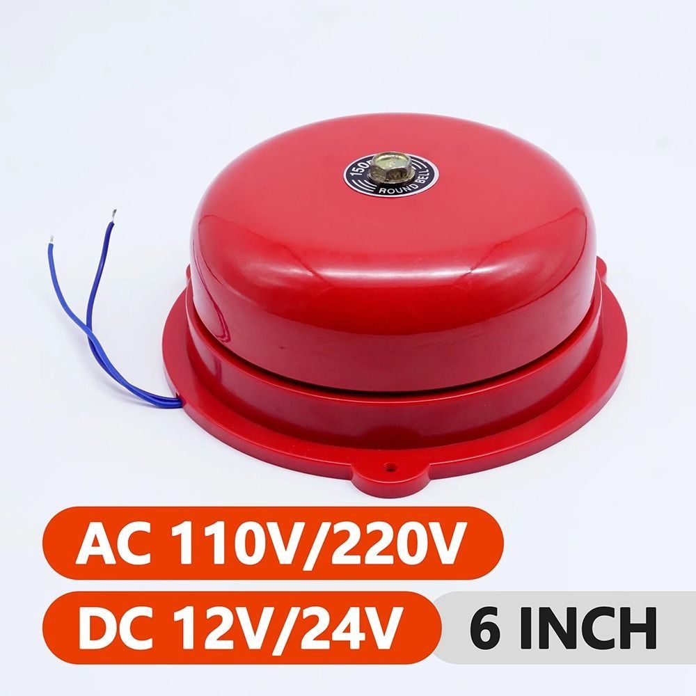 Waterproof Point Fire Alarm Metal Internal Strike Type Manual Call Alarm Bell Electric Bell AC 220V Fire Alarm Bell Outdoor Use