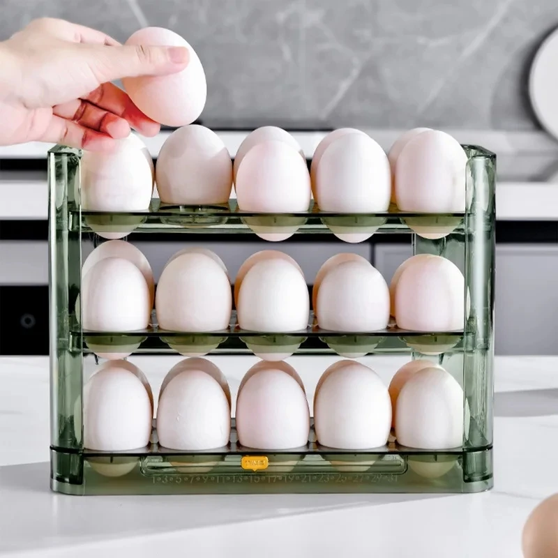 Ei Lagerung Box Kühlschrank Organizer Lebensmittel Container Ei Frische-halten Fall Halter Tablett Spender Küche Lagerung Boxen