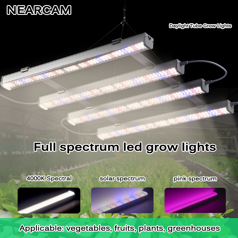 NEARCAM T5T8 Tageslichtröhre Pflanzenwachstumslicht Farbfülllicht Vollspektrum LED-Wachstumslicht Gemüse Hydrokultur-Pflanzenlicht
