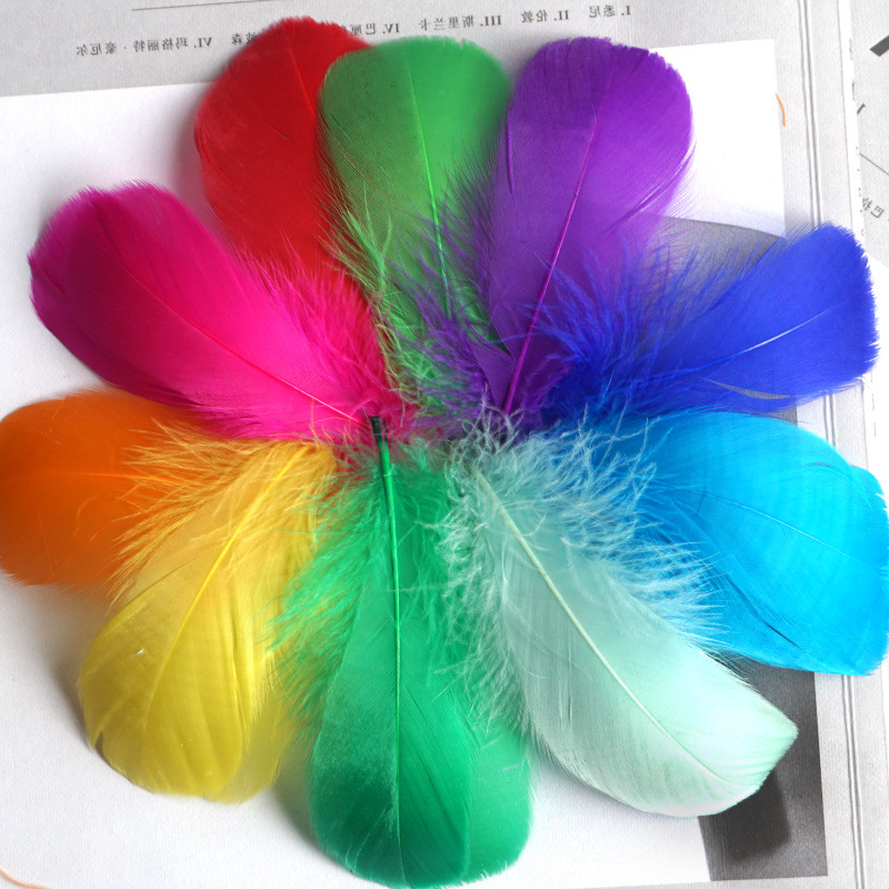 Plumes d'oie naturelles, 4-8cm 8-12cm, Plume de cygne pour la décoration de la maison, artisanat, accessoires de bijoux de mariage, bricolage, 100 pièces