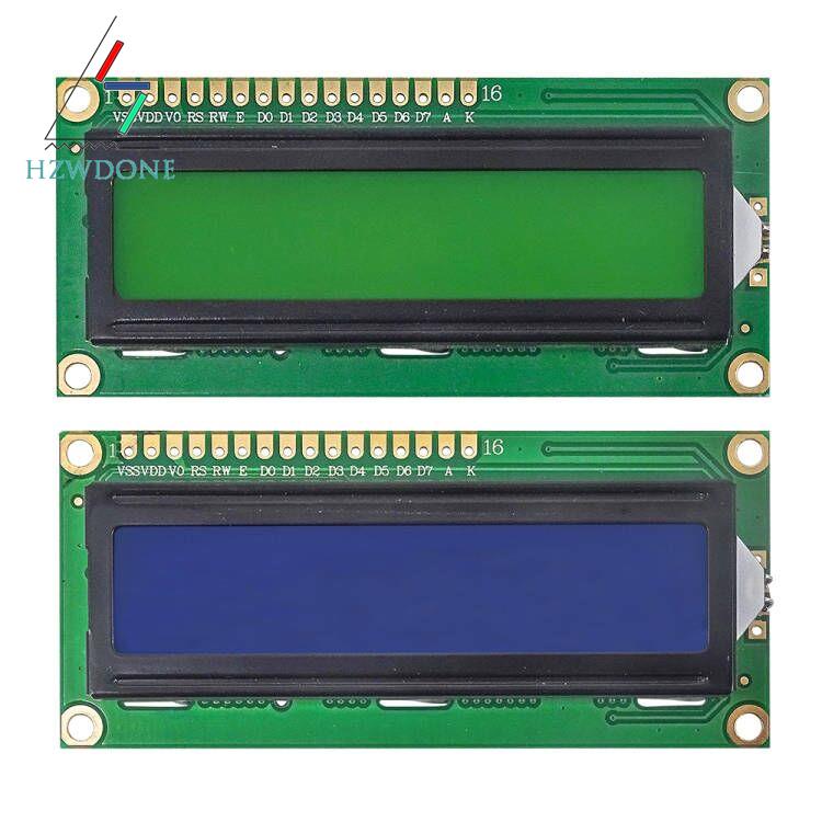 Módulo LCD1602 1602 Pantalla azul verde Módulo de pantalla LCD de 16x2 caracteres Controlador HD44780 luz negra azul
