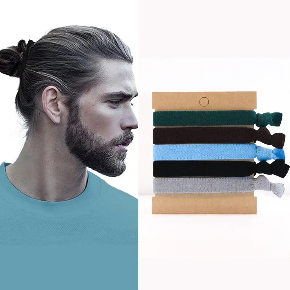 5 elastici per capelli sportivi alla moda, elastici per capelli alla moda per ragazze, donne e uomini - Accessori versatili per capelli con fascia per capelli