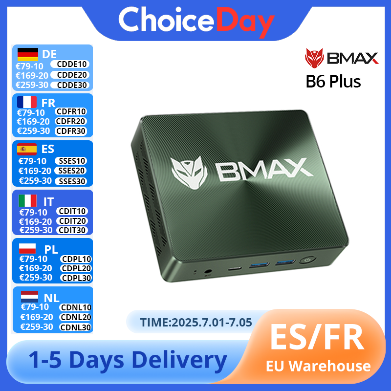 BMAX-Gods Plus / Pro Mini PC, Windows 11, Intel I3, I5, 16 Go de RAM DDR4, 512 Go SSD, WiFi 5, USB 3.0, USB 3, HDMI 2