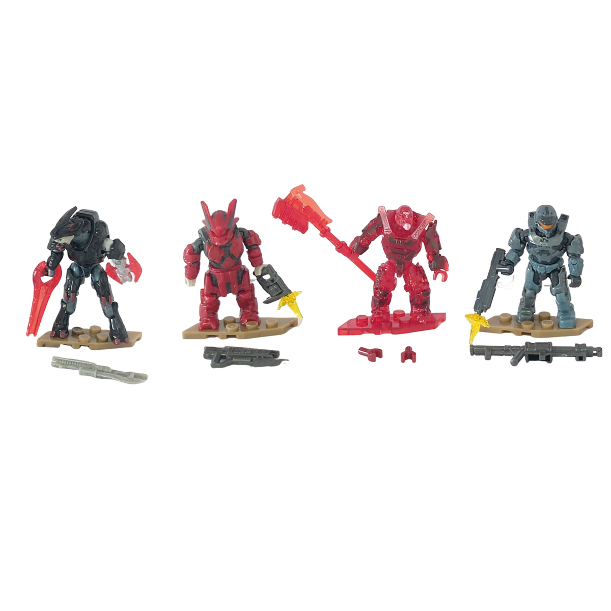 Mega Construx Banished Phantom Spartan Griffin Brute Captain Escherum Jega Rdomnai 4pack Mini figurine jouet en vrac