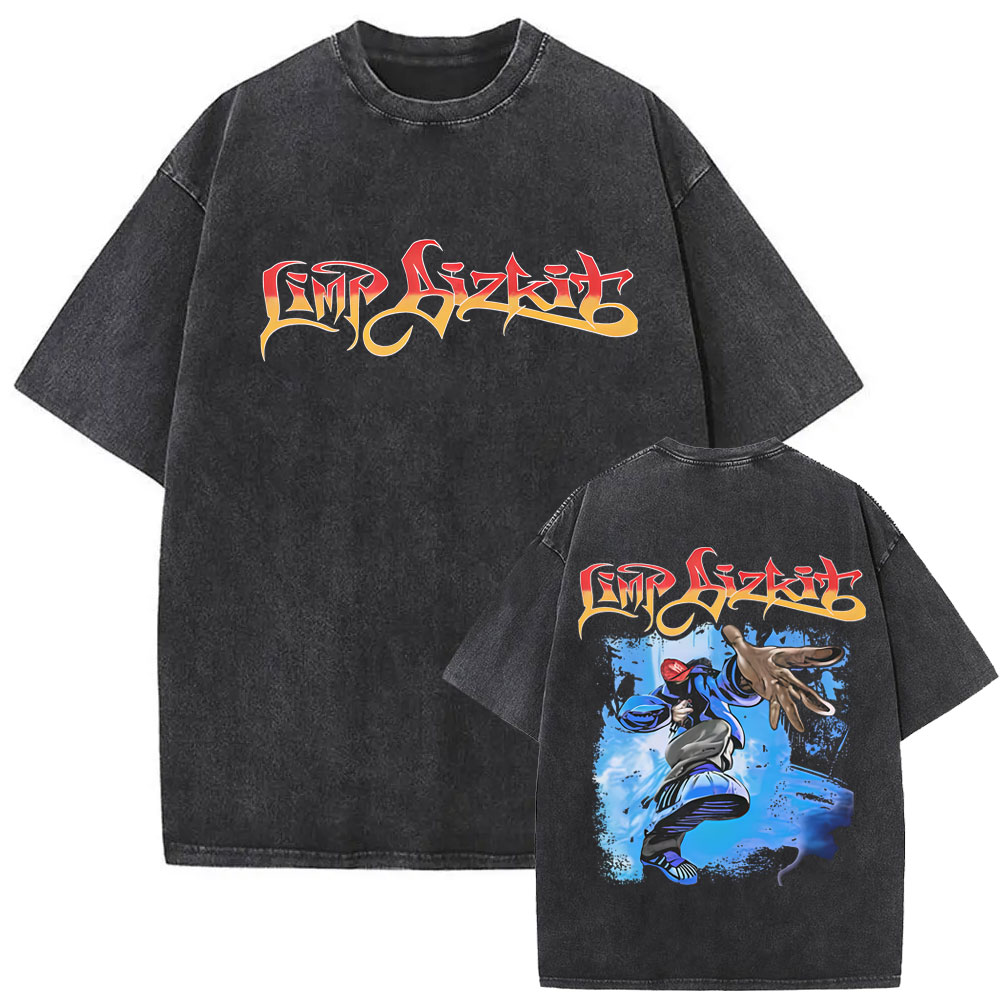 Washed Vintage Rock Band Limp Bizkit Significant Other Print T-shirts Men's Women Hip Hop Retro Oversized Short Sleeve T Shirts