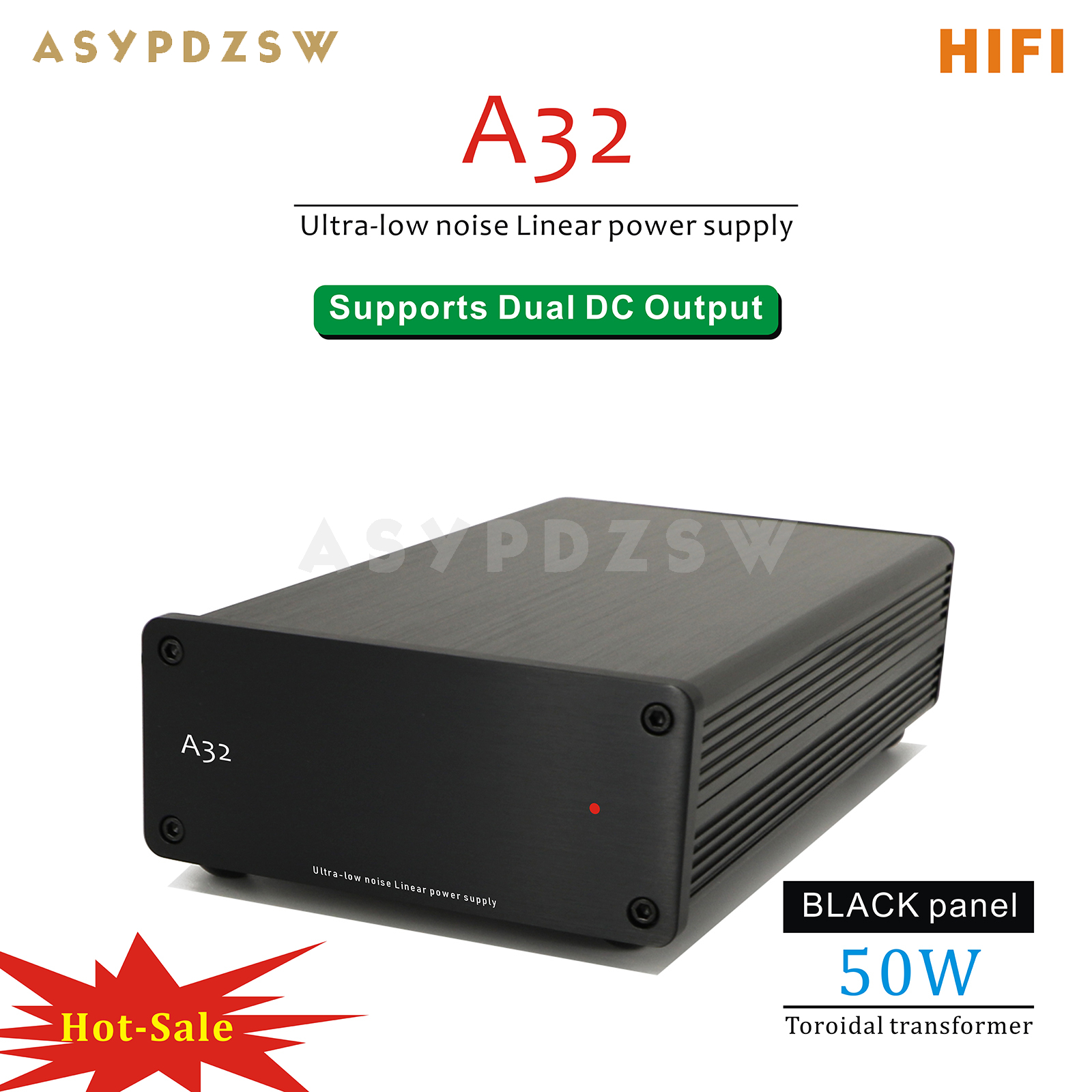 A32 50VA HIFI Ultra-Low Noise Linearแหล่งจ่ายไฟDC 5V/9V/12V/15V/18V/19V/24V LPS