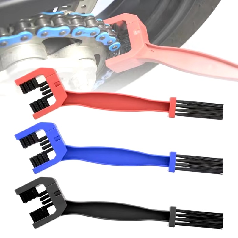 Środek do czyszczenia szczotek do łańcucha motocyklowego Plastikowy środek do czyszczenia łańcucha rowerowego / Moto Szczotka do czyszczenia łańcucha Peeling zewnętrzny Narzędzia do pielęgnacji drogi Części motocyklowe