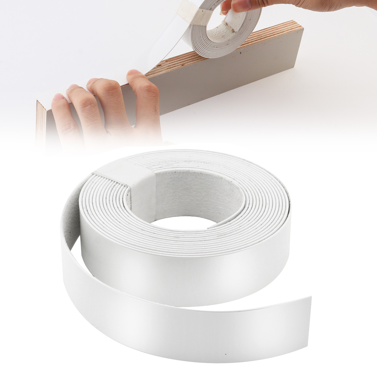 3M 7,6M 15,2M glanzend wit smeltlijm PVC kantenverlijming voorgelijmde fineerrand voor multiplex tafel / kast