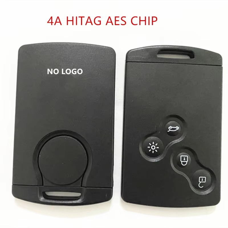 NO LOGO! Keyless Go Handsfree Smart Card Remote Car Key 4 Button 433MHz  4A Chip for Renault Clio IV 4 Captur 2009-2017