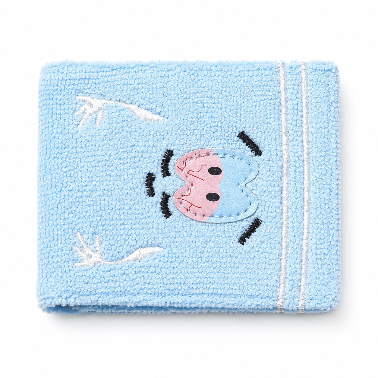 Wallets High Quality Synthetic Leather Embroidery Short Bifold Small Wallet for Men Women Unisex Cute Card Holder Coin Purse
