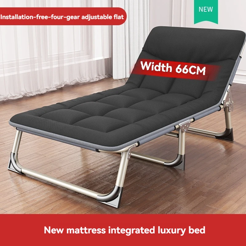 Sillón, camping al aire libre, cama plegable sencilla, cama de acompañamiento, cama individual, siesta en la oficina, cama para siesta, cama para marchar