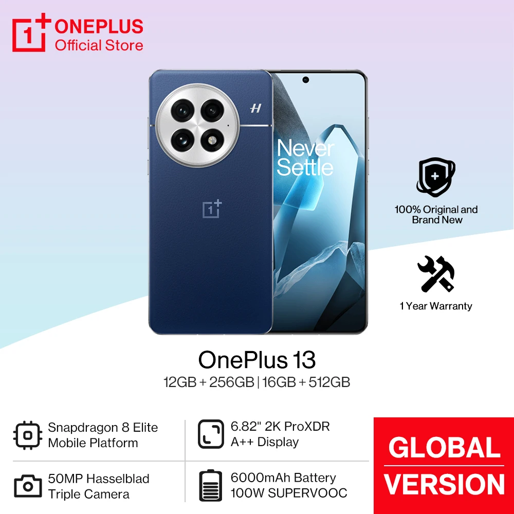 Estreno mundial OnePlus 13 versión Global AI Smartphone Snapdragon 8 Elite 6000mAh batería 50W AIRVOOC carga inalámbrica NFC