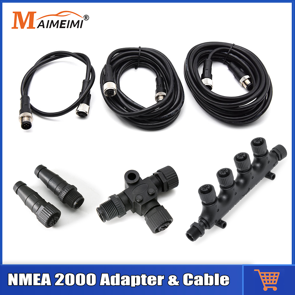NMEA 2000 Cavo Adattatore Marine Boat NMEA 2000 Starter Kit T-tipo 5PIN Cavi Adattatori Connettore 0.5M 1M 2M 3M 4M Lunghezza Cablaggio