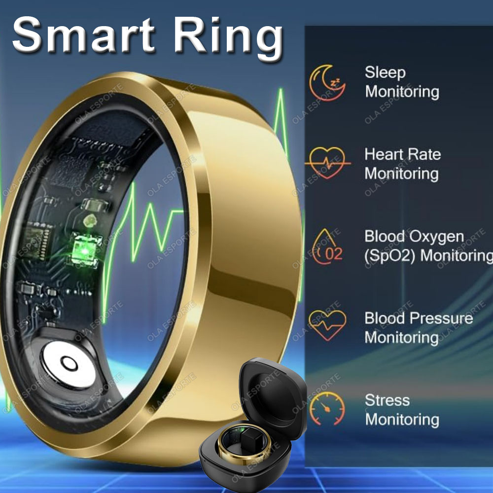 แหวนสมาร์ทริง 2025 วัดความดันโลหิต อัตราการเต้นของหัวใจ ตรวจสอบการนอนหลับ แหวนสมาร์ทริง IP68 & 5ATM กันน้ำ โหมดกีฬาหลากหลาย แหวนสมาร์ทริง ผู้ชาย ผู้หญิง