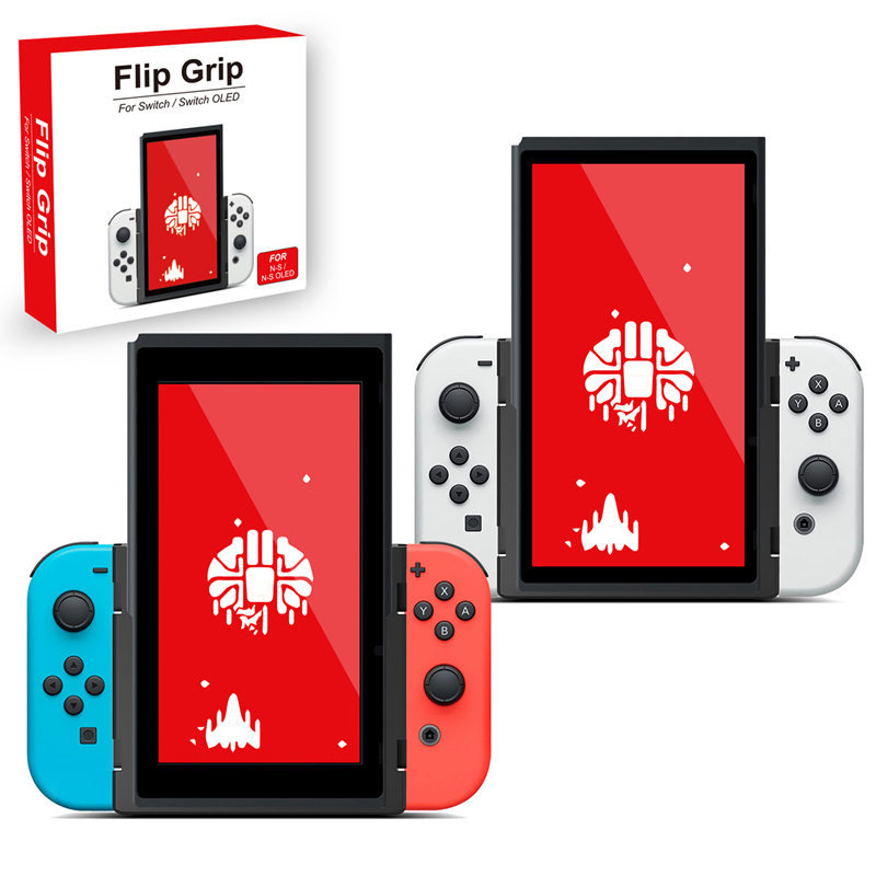Портретный режим, портативный аксессуар с откидной ручкой для Nintendo Switch, ориентация вертикального режима, работает с подставкой для ручек OLED Joy-con