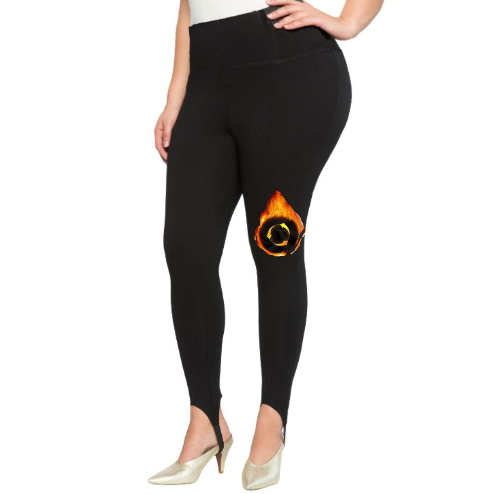 Leggings gruesos de talla grande con forro polar para mujer, pantimedias de talla grande para otoño e invierno, pantalones ajustados de compresión para chica regordeta