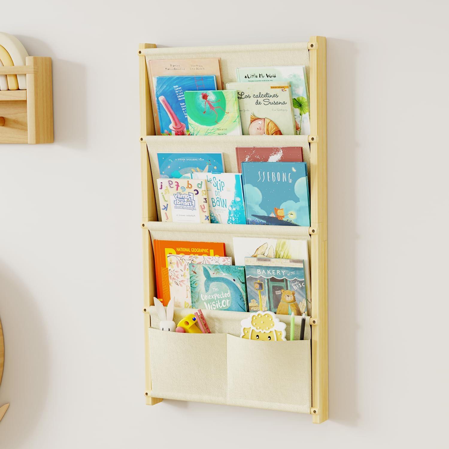 Estanteria Libros Infantil 4 Pisos, Libreria Infantil, Estantería Montessori, Estantería Pared Libros, Estantería Infantil Pared
