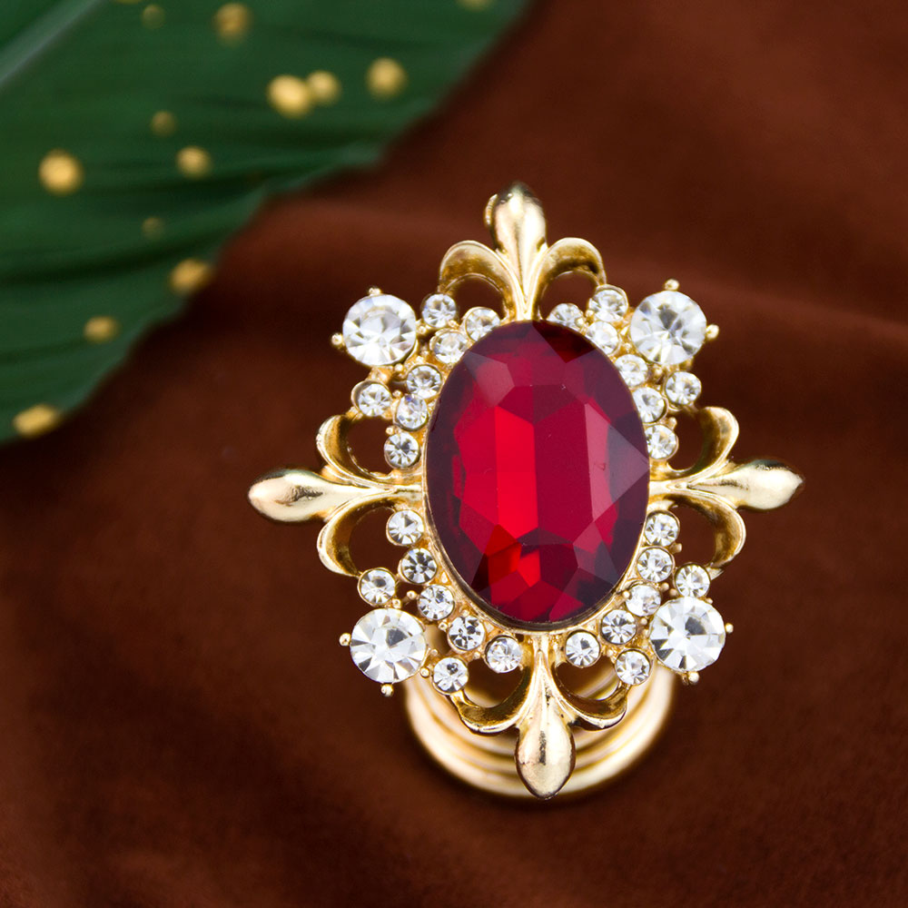 Sunspicems – broches en cristal de couleur or pour femmes, bijoux de noël et du nouvel an, style baroque, bijoux de mariage pour enfants