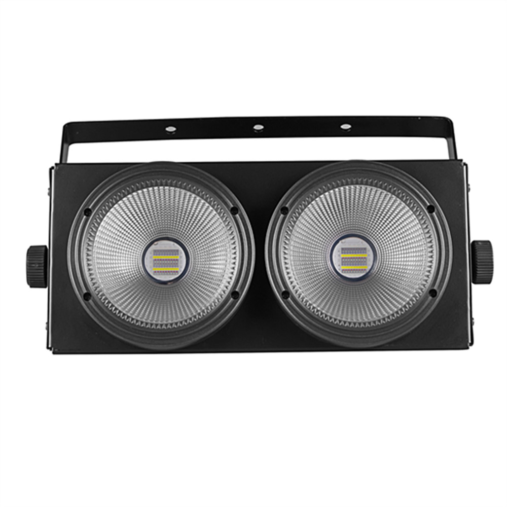 COB Par Lights voor podium LED Blinder Fresnel Flash Strobe Wash DJ Lights DMX Geluidsgeactiveerd 2x100W RGBWAuv Publiekverlichting