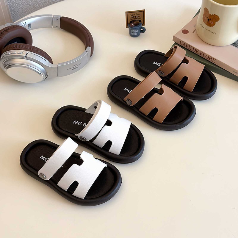 Sandálias casuais infantis de 1 a 6 anos, verão, marrom, meninos, meninas, sapatos de praia, fundo macio branco, antiderrapante, sandálias para bebês