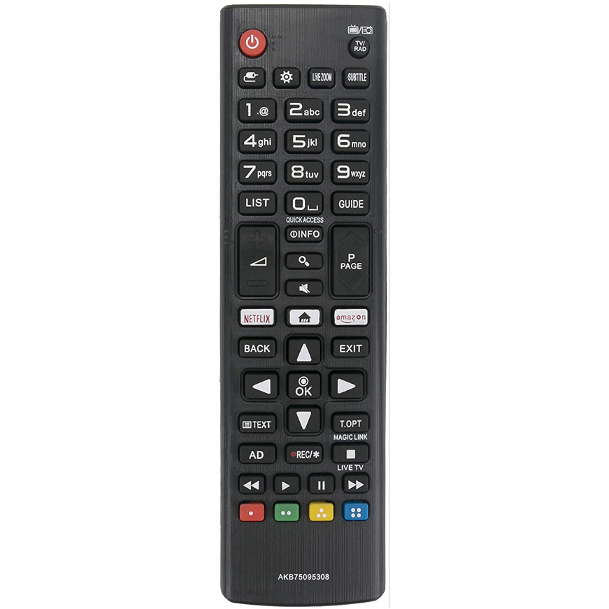 AKB DE CONTROLE REMOTO ABS DE ALTA QUALIDADE 75095308   PARA TV SMART LG 433MHZ