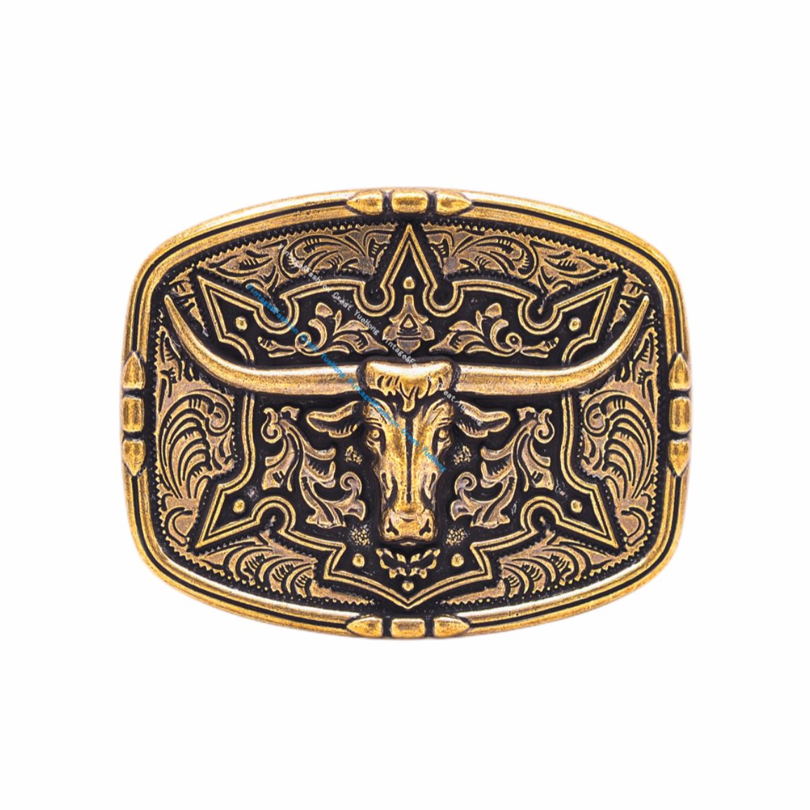 Antike Messing herren Western Cowboy Biker Schwere Longhorn Bull Kopf Rodeo Leathercraft Gürtel Schnalle Fit 40mm Strap