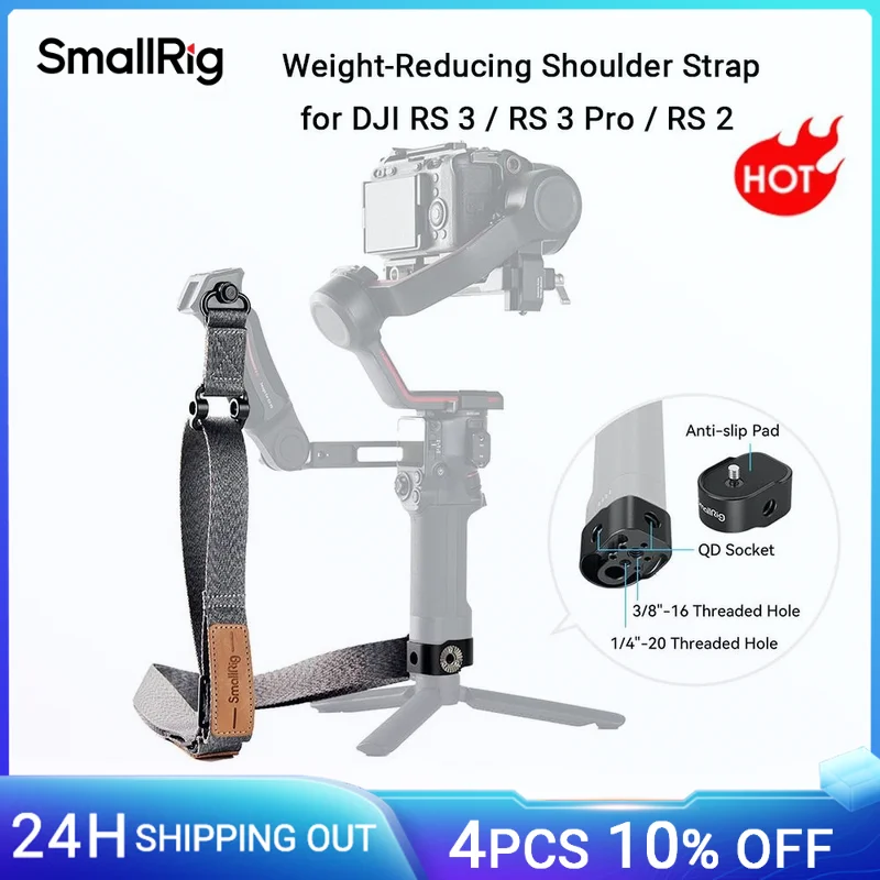 SmallRig RS3 RS4 Weight-Reducing Shoulder Strap for Sling Handle for DJI Gimbal Belt for DJI RS 4 / RS 3 Pro /RS4 Pro/RS 4 Mini