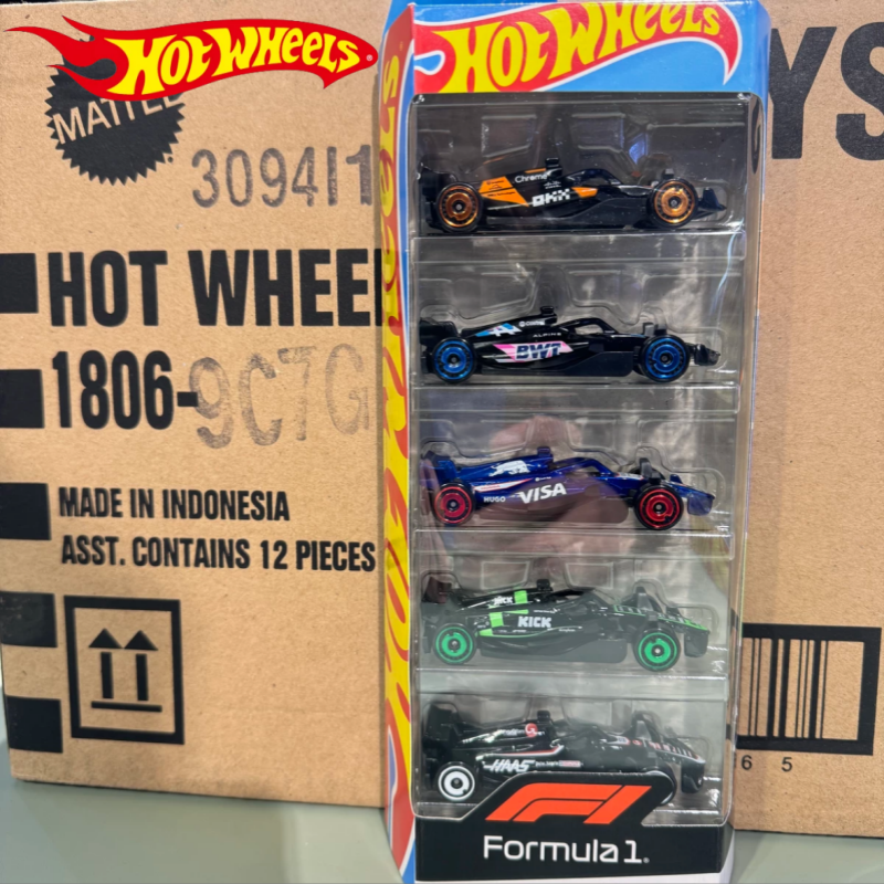 Оригинальные Hot Wheels X Formula 1 1/64 5 упаковок Moneygram Haas F1 Team Kick Sauber F1 Коллекционная игрушка-автомобиль Литой под давлением Подарок
