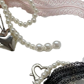 2024 New Sweet Pearl Bow Keychain Heart Lace Pendant Car Keychain Korean Y2K Beauty Girl Bag Pendant Accessory Gift
