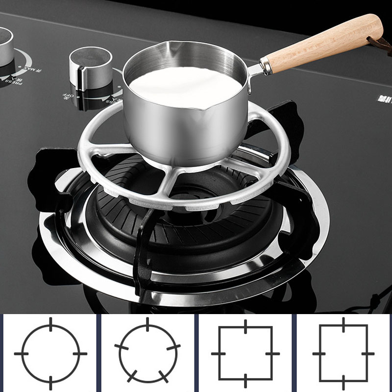 Supporto ausiliario pentola piccola Wok Steamer Rack Stand bruciatore a Gas utensili fornello top Grill Ring stufe elettriche in lega per cucine