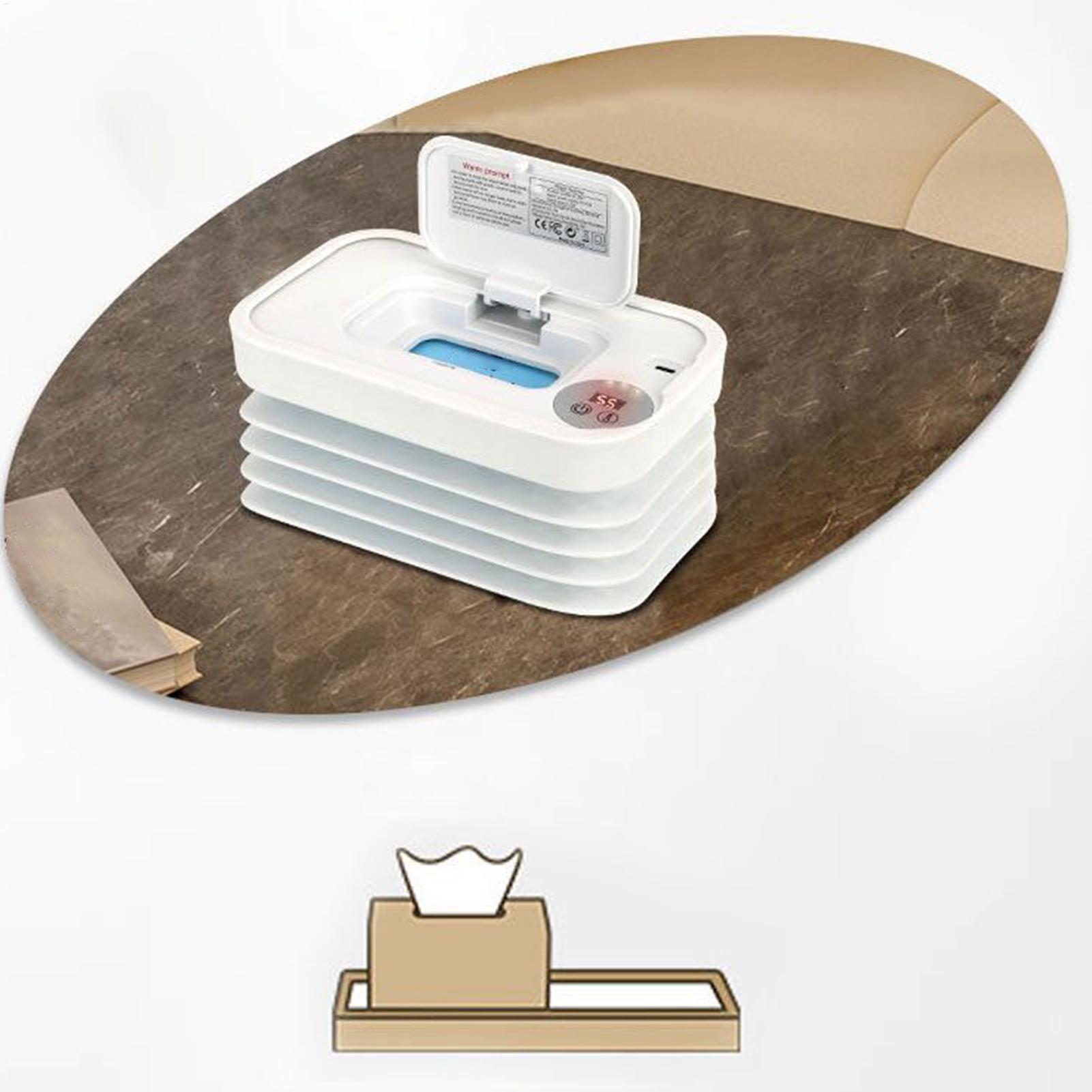 Aquecedor de lenços umedecidos dobrável, dispensador para casa, carregamento usb, suprimentos para bebês, acampamento, carro, viagens, viagens na estrada