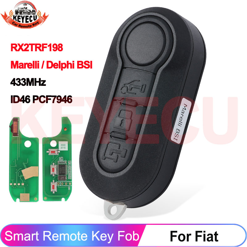 KEYECU Marelli BSI Jumper untuk Fiat 500L Ducato Citroen Jumper Peugeot Boxer 2008-2015 kunci jarak jauh PCF7946 433MHz tanyakan