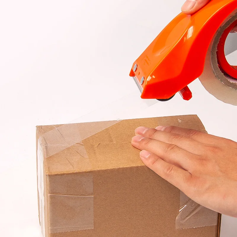 1 Stück Robuster Klebebandspender Wiederverwendbarer Kunststoff-Klebebandschneider Manueller Verpackungsautomat für Büro & Lager