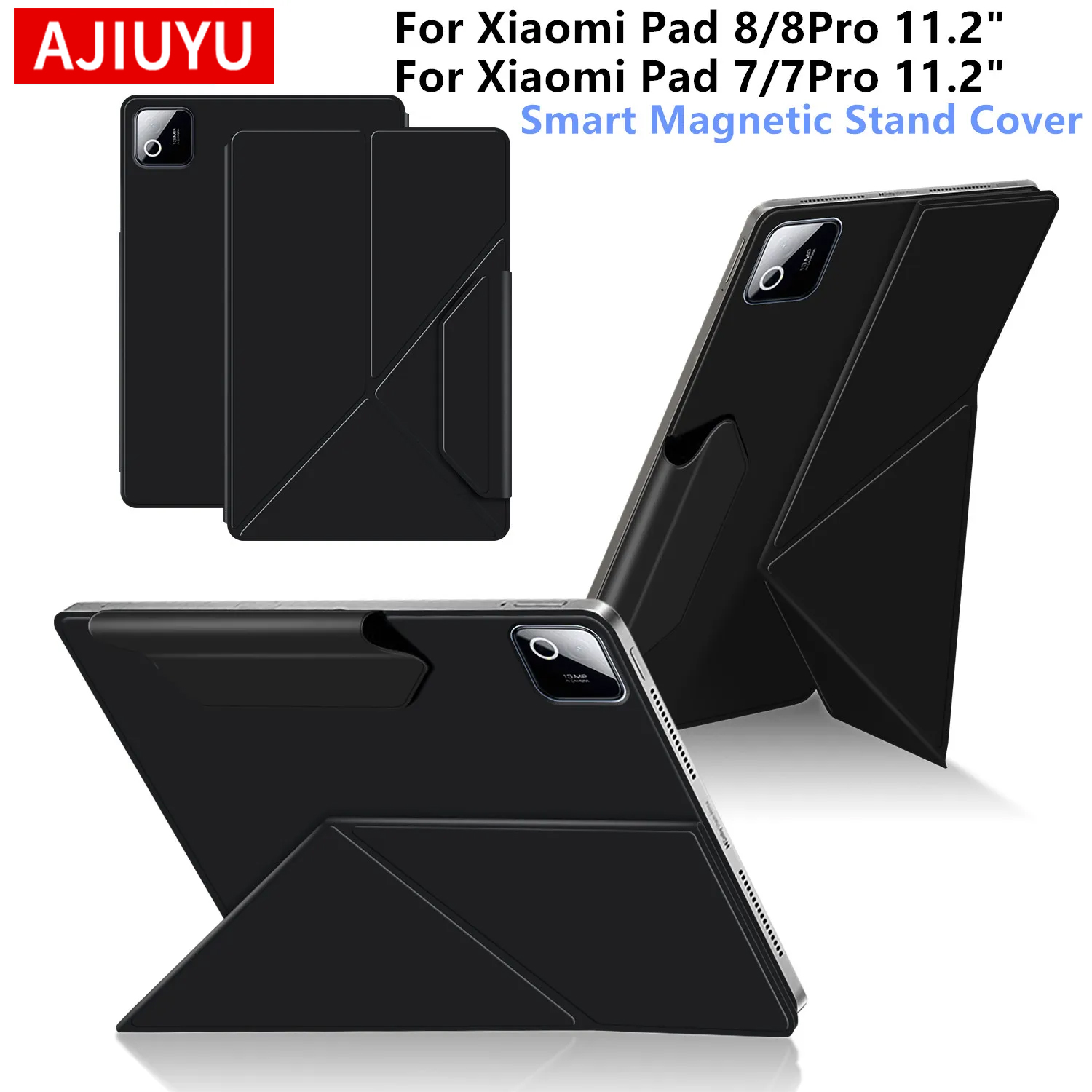 Y-Fold Magnetic Case For Xiaomi Pad 8 Smart Cover Stand for Xiaomi Mi Pad 7 8 Pad7 8 Pro Poco Pad X1 11.2" Tablet Protector Case