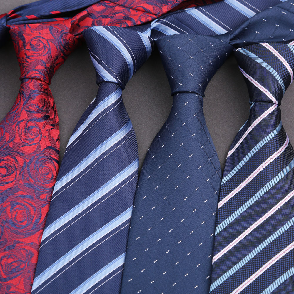 Thin Striped Necktie Men Business Formal Wedding Tie 8cm Blue Black Pink Red Neck Ties Fashion Shirt Necktie Accessories